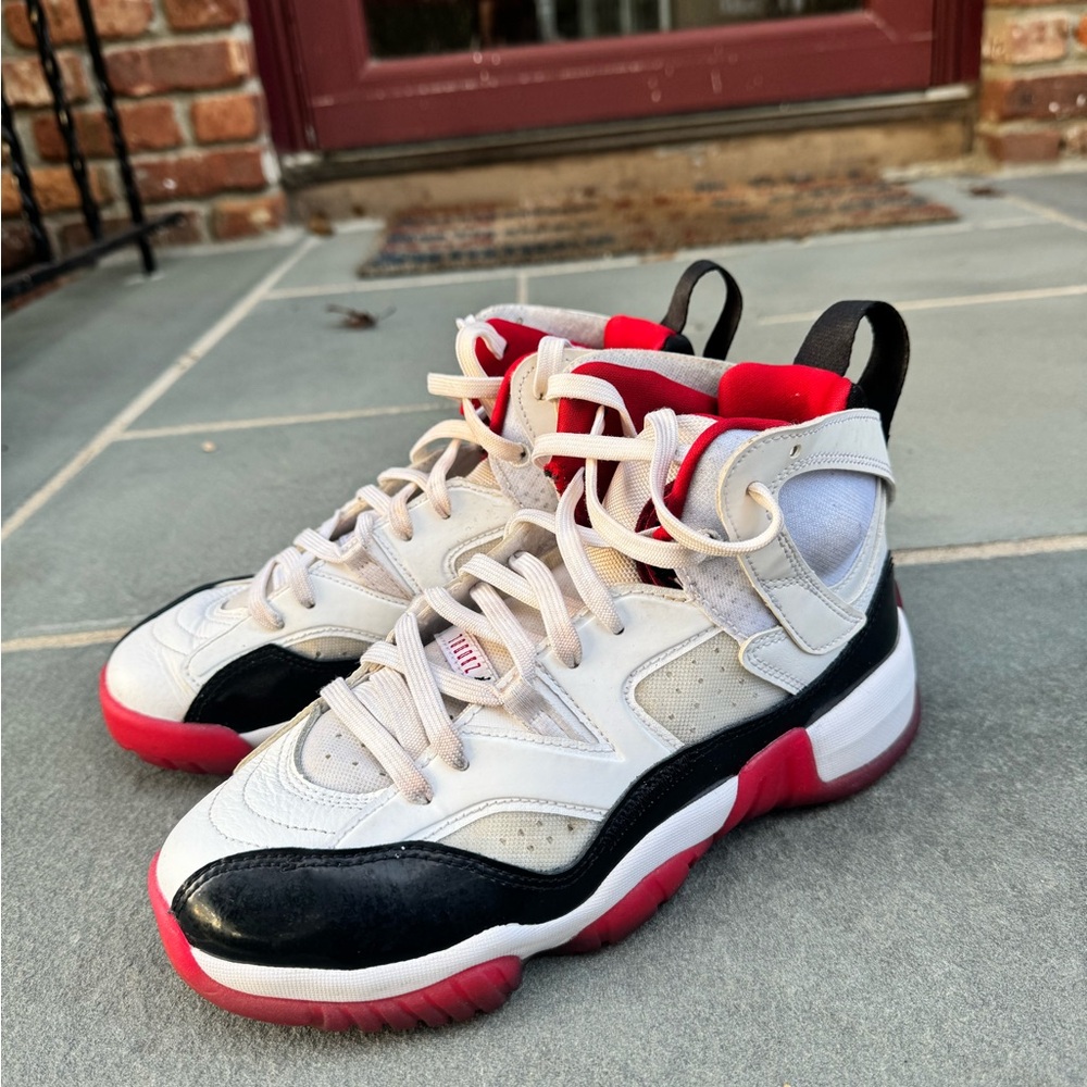 Jordan Kids High-Top Sneakers - White, Black, Red